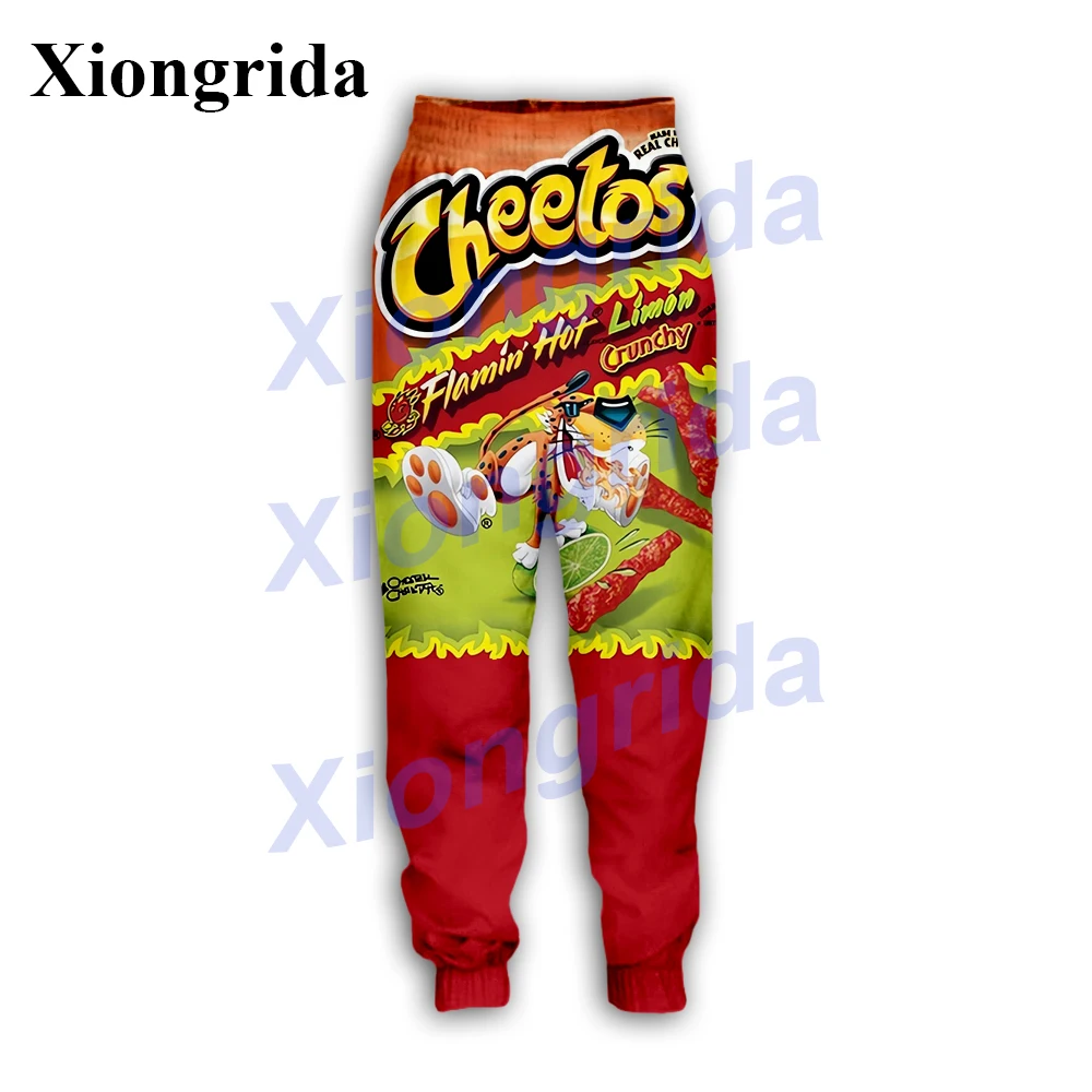 Novelty Hot Cheetos Food Puffs Pants 3D Printed High Quality Sweatpants Men Female Harajuku All Over Print Unisex Trousers S-5XL