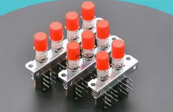 PBS Piano Key Switch for Fan Speed Control, Audio System and Power Supply - 6-Pin Interlocking 2/3/4/5 Row Key Switch w Cap 2PCS