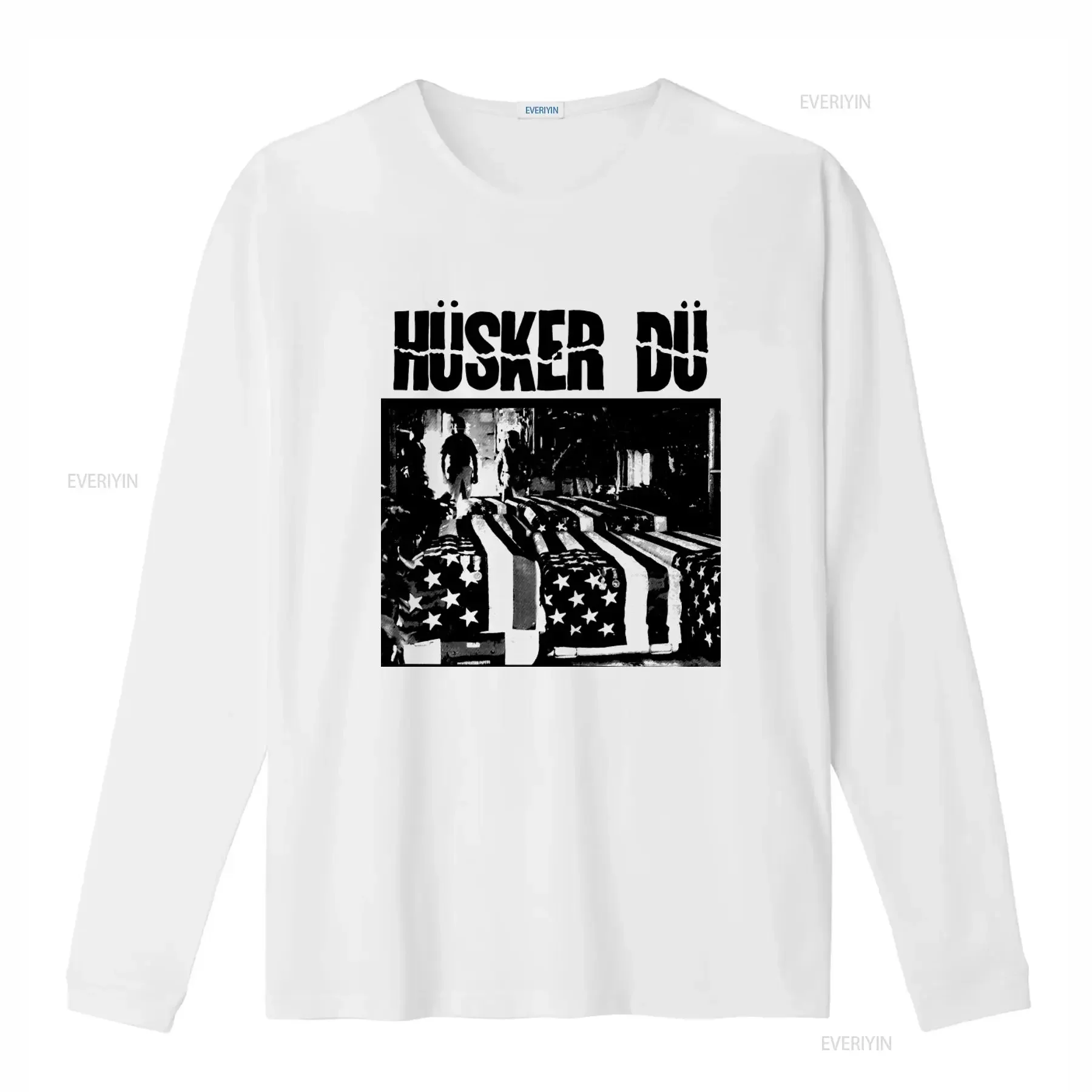 Husker Du Everything Falls Apart Fun Logo T Shirt American Flag Design Available in Multiple Sizes and Colors vintage Washed