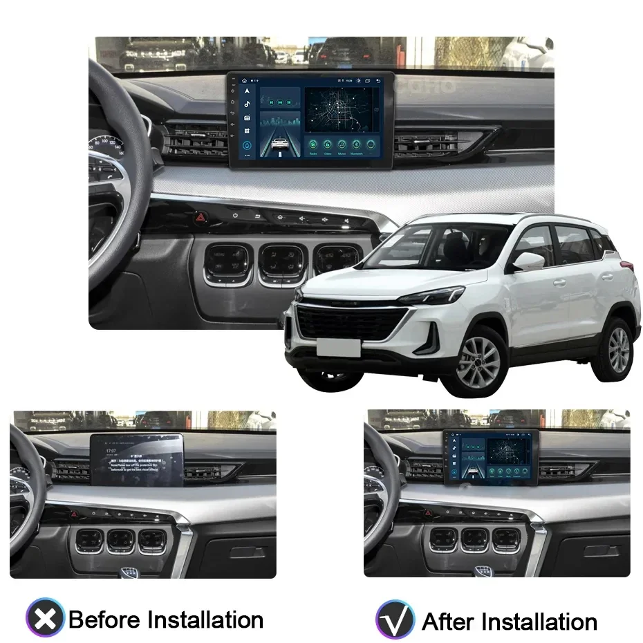 9 inch Car Radio Fascia for BAIC Beiqi Beijing X3 X5 2019-2021 big screen 2 Din android Car Radio Fascia frame