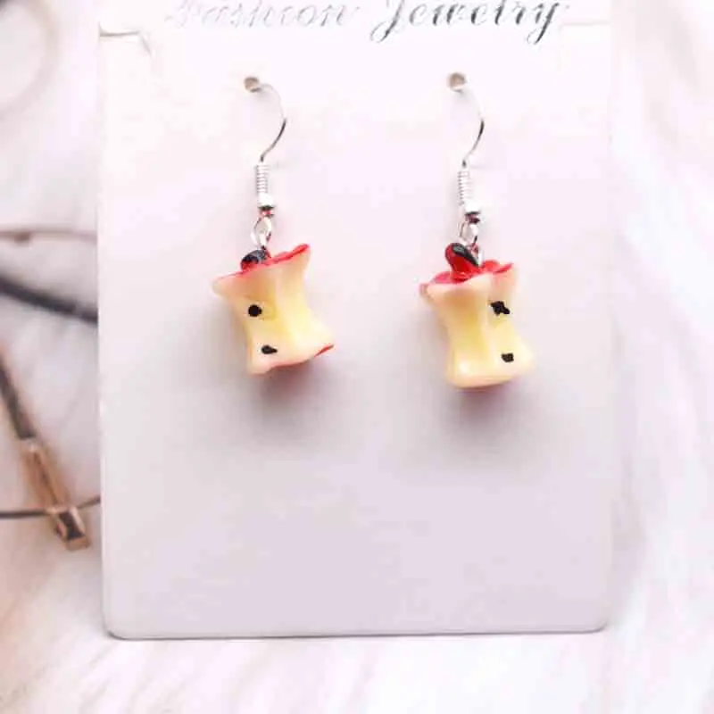 10pcs 3D Red Color Love Apples And Pits Resin Charms For DIY Decoration Earrings Necklace Jewelry Accessories