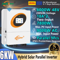 Jsdsolar 6KW 48V On/Off Grid Hybrid Solar Inverter Smart Cooling Dual MPPT 135A IP65 230VAC Built-in WiFi PV 500V 7800W