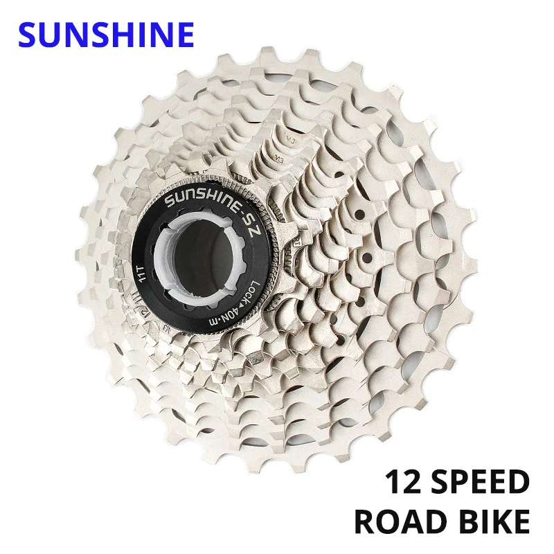 Sunshine 12 Speed Cassette Road Bike 34T 32T 30T 28T Cassete 12v for Shimano Sram 12-speed Sprocket HG Roadbike Bicycle Parts