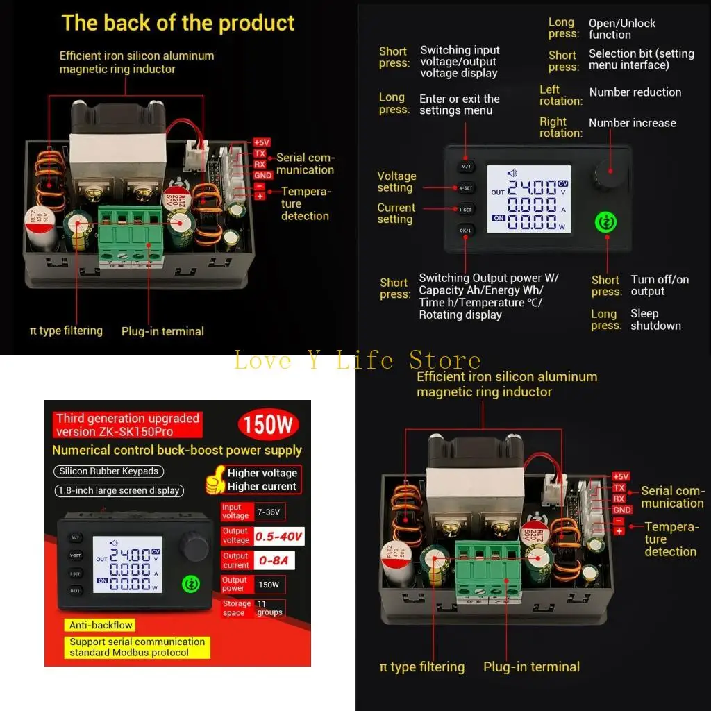 Régulateur tension L74C 150W, Module à tension constante à courant Constant
