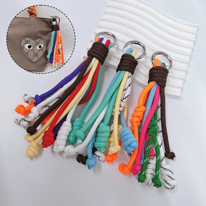 Accessories Handmade Landyard Colorful Cord For Keys Braid Pendant Bag Rope Strap Metal Keyring Lanyard Premium Chain Decorate