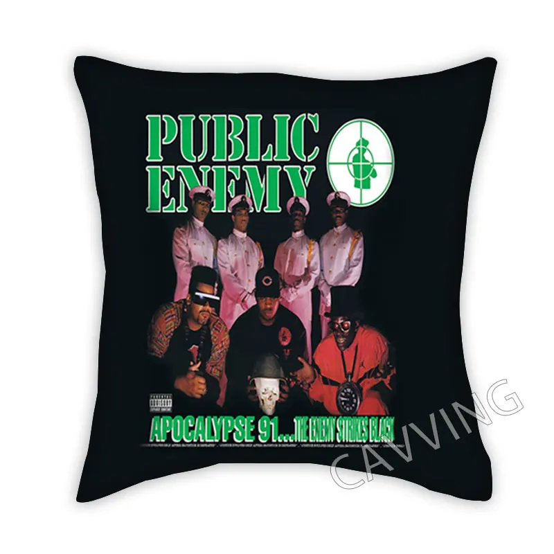 Public Enemy 3D Print Polyester Decorative Pillowcases Throw Pillow Cover Square Zipper Cases Fans Gifts Home Decor