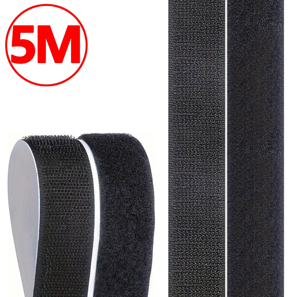 Velcro Hook Loop - 1/2/5M 20-50mm Strong Self Adhesive Fastener