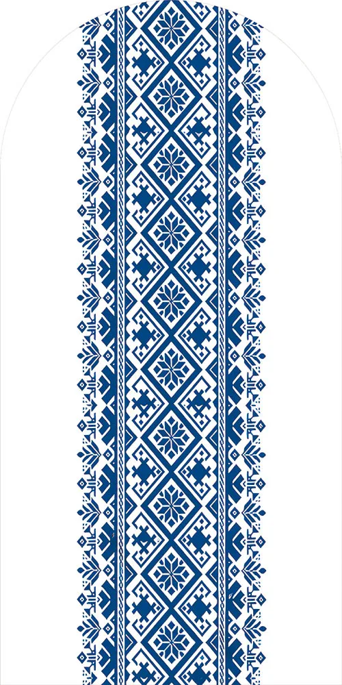 Mehofond Palestinian Embroidery Blue Arch Wall Backdrop Cover Groom Wedding Bride to Be Party Chiara 2-sided Background Decor