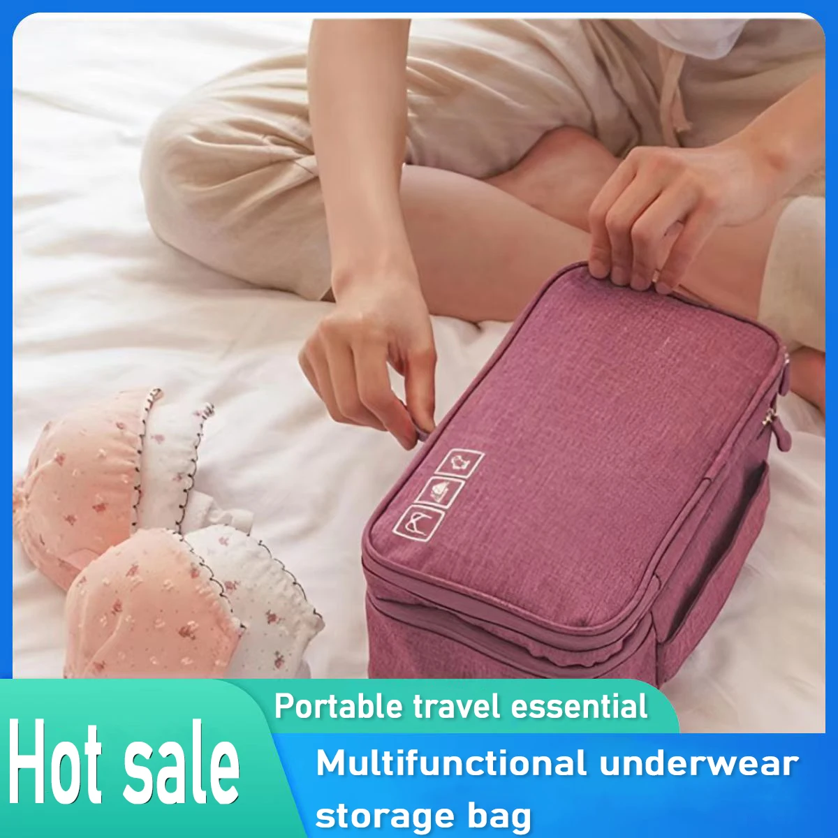 New travel underwear storage bag, multifunctional travel cationic bra bag, portable large capacity bag