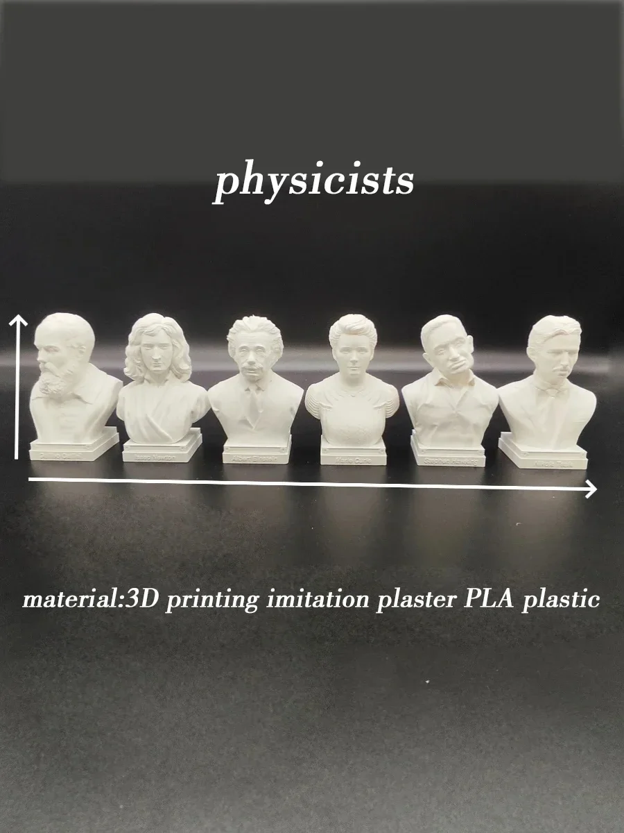 Newton, Galileo, Nikola T, Marie Curie, Stephen Hk, Albert scientist ornaments, statues, decorative plastic models