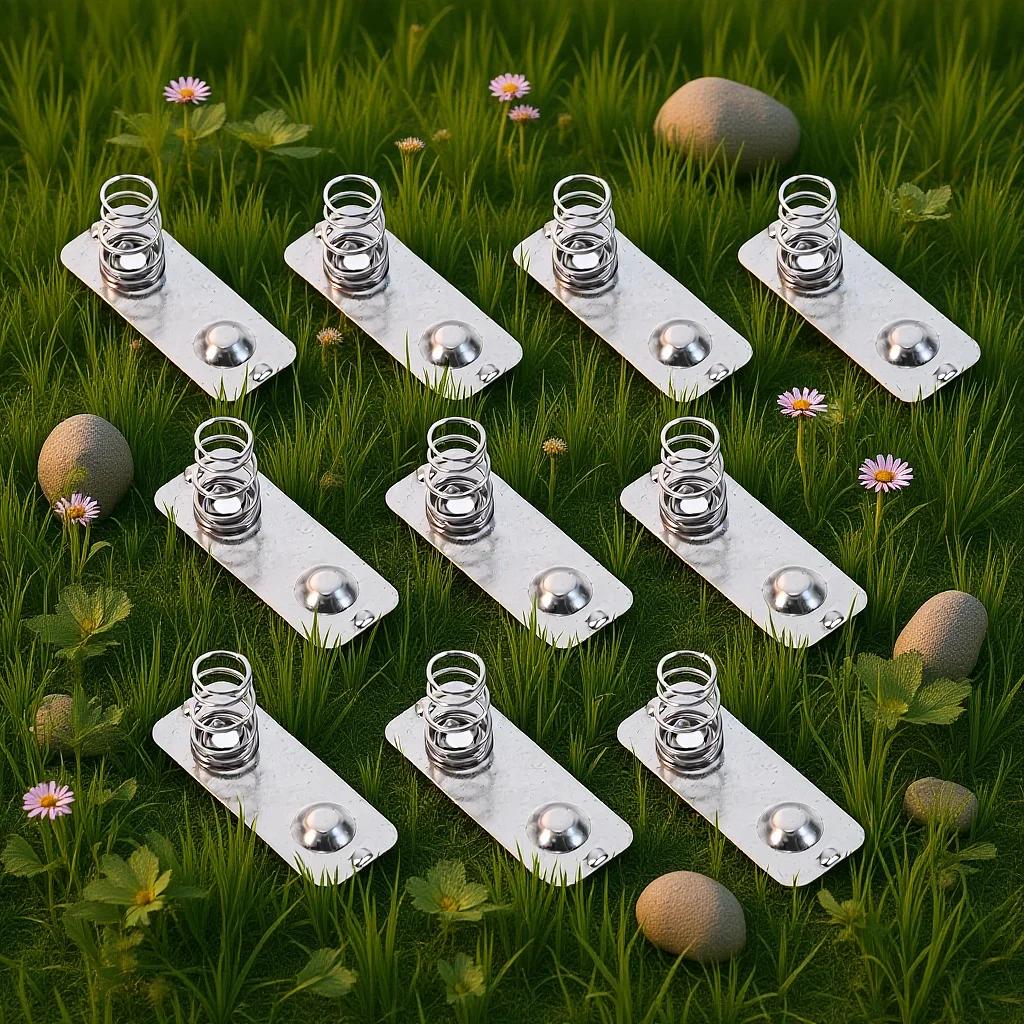 

10pcs Box Spring Stainless Steel Contact Plate For Aa Terminal Replacement Durable Nickel-Plated Metal Spring