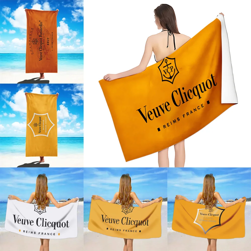 Beach Towel V-venezuelaS V-veuve Microfiber Sand Free Quick Clicquot Dry Soft Sandproof Pool Towels Gift for Travel Shower