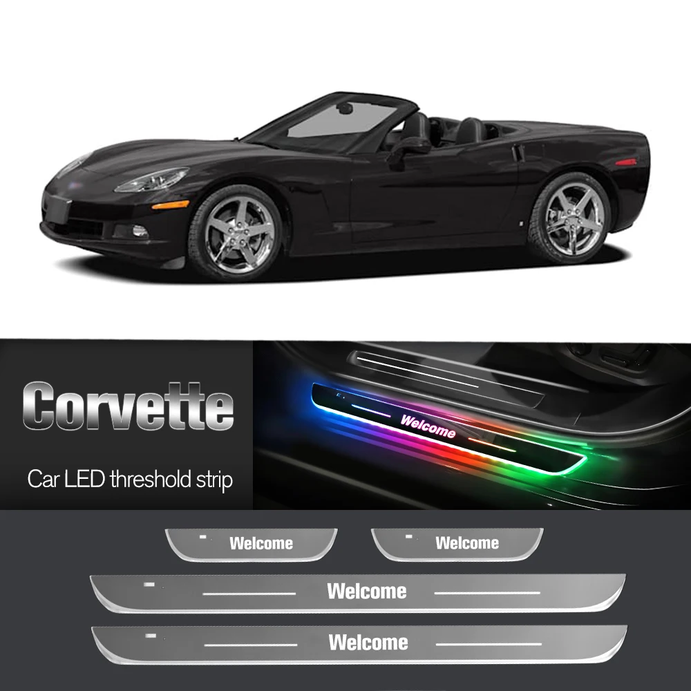 

Car Door Sill Light For Chevrolet Corvette C5 C6 C7 C8 1997-2023 Customized Logo LED Welcome Threshold Pedal Lamp Accessories