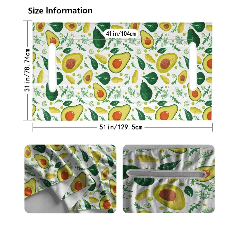 

Сиденье для гольф-кара с узором авокадо, полотенце, одеяло, скамейки, защита для сиденья, прочная