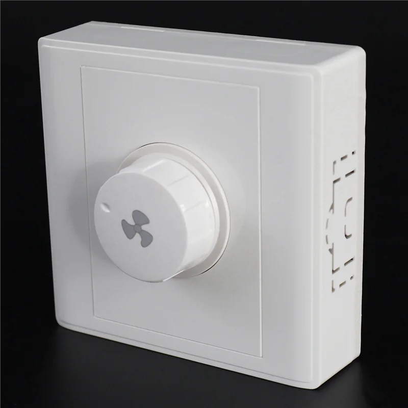 ABGR-6Pcs ventilador de techo regulador de velocidad continuo interruptor de velocidad del ventilador montado en superficie