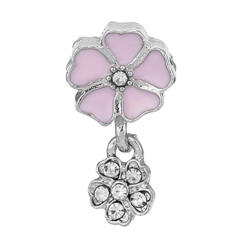 الكلاسيكية 5 قطعة/الوحدة أو 10 قطعة/الوحدة الأرجواني الماس سحر الخرز سوار قلادة للنساء DIY غرامة مجوهرات الإكسسوار دروبشيبينغ