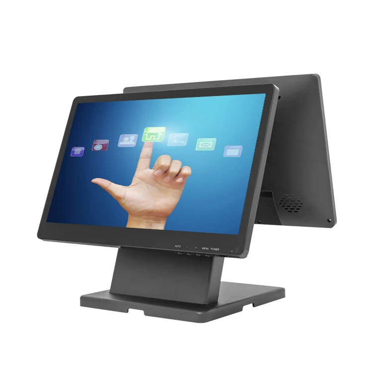 Capacitive Resistive Touch Screen Monitor: LED Customer Display For Seamless Integration POS System-ready 15.6-inch For Business