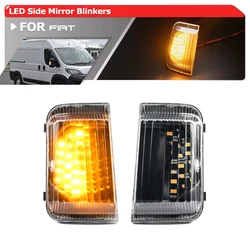 Dla Fiat Ducato Van Bus 250 dla Peugeot Boxer Citroen Jumper Relay 2006-2022 Led lustro dyrektor wskaźnik Repeater Side Marker