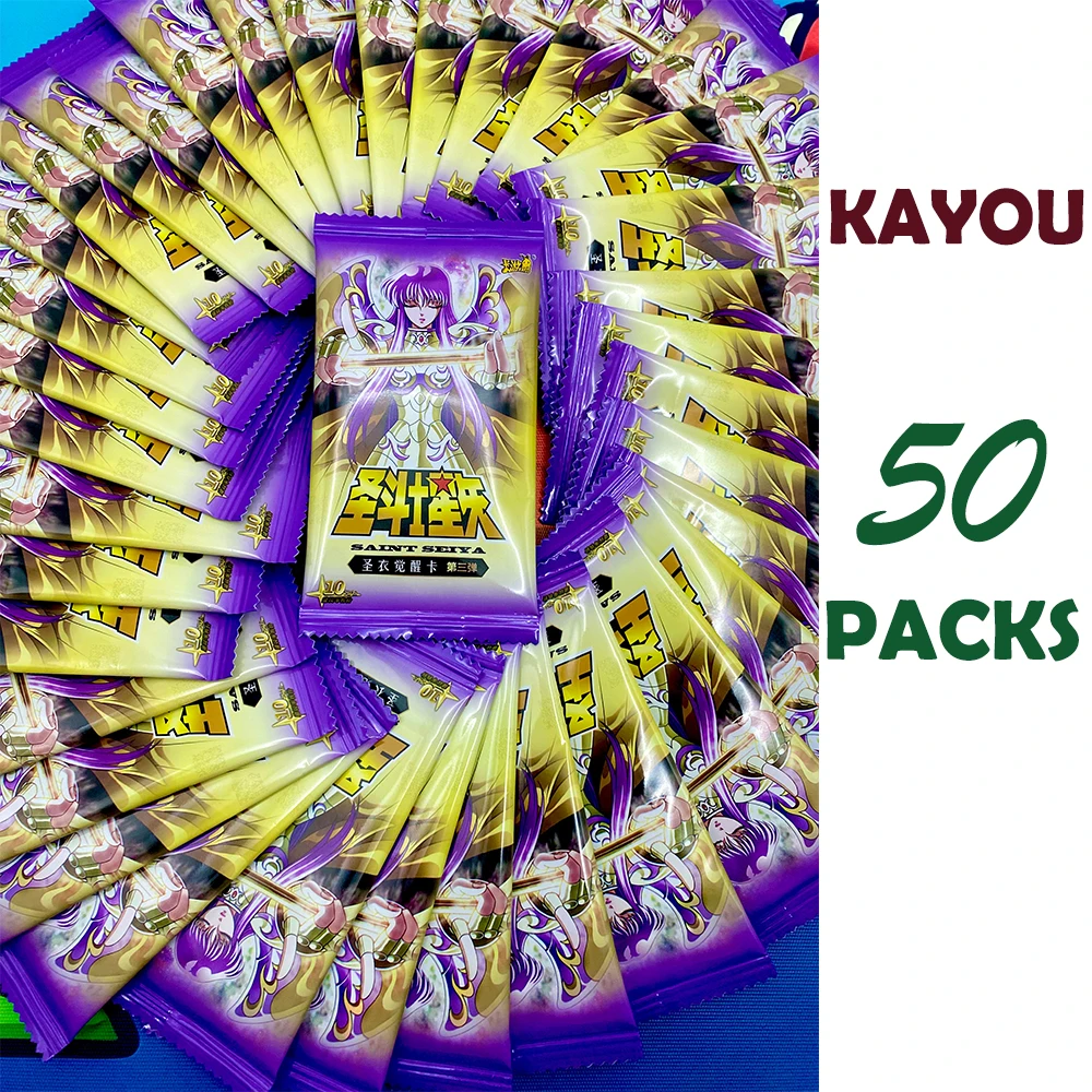 

Original Version Kayou Saint Seiya Cards T4W3 50Packs Anime Merchandise Collection Flash Card Wholesale Kids Toy Birthday Gifts