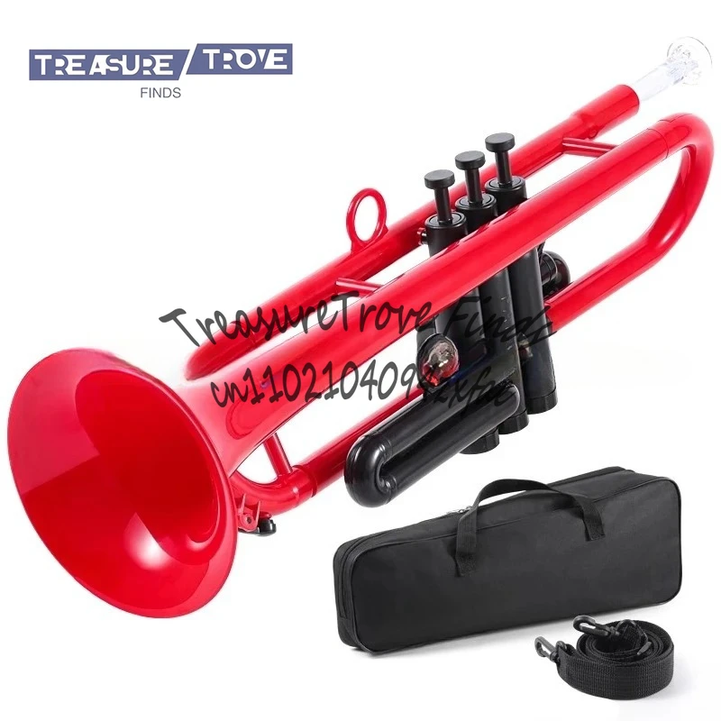 

Flat Plastic Trumpet Instrument for Adults, Children, Beginners, General C-flat Professional Students To Play B-flat