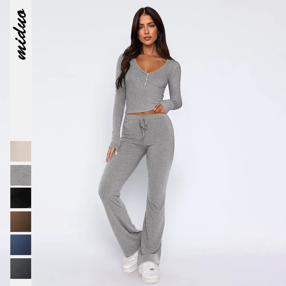 Herbst und Winter Neue Mode frauen Casual Hosen Set Zwei-Stück Set Lange-ärmeln Top Casual Hosen y2k Frau Kleidung