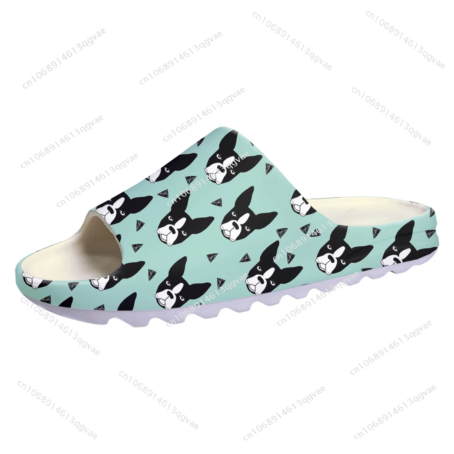 

Boston Terrier Soft Sole Sllipers Home Clogs Customized Water Shoes Mens Womens Teenager Stepping on Shit Bathroom Sandals