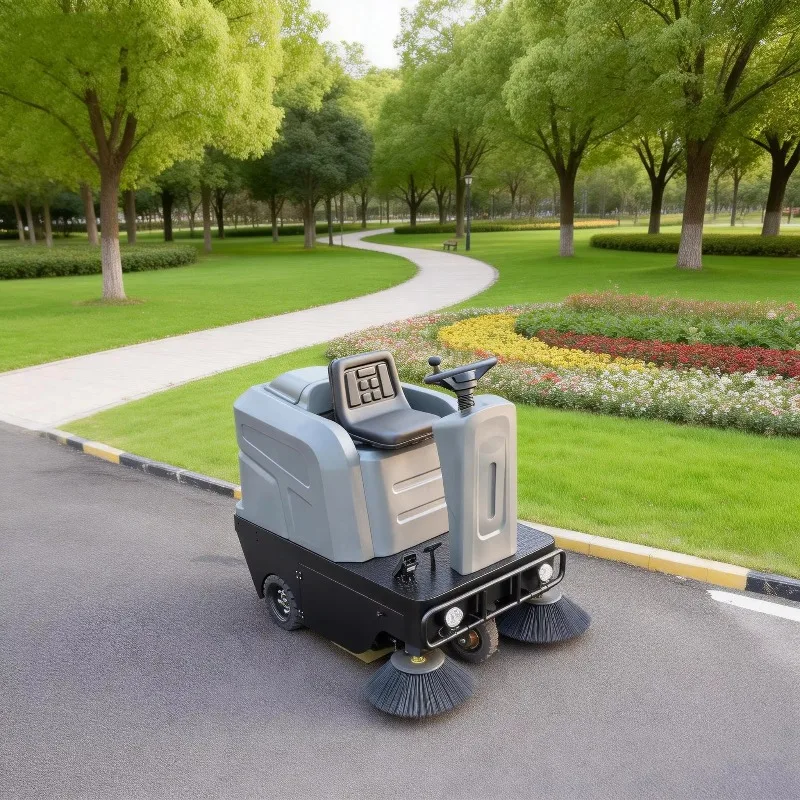 

Industrial Electric Ride-on Sweeper 1250mm Width 8000m²/h High Efficiency Floor Cleaning Machine