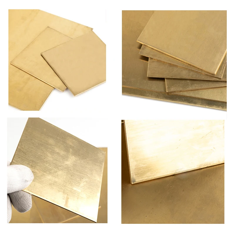 1pc Thickness: 3mm 4mm 5mm 6mm Length/Width: 50/100/120/130/150/160/180/200/250/300mm H62 Brass Plate CNC Cutting Brass Plate