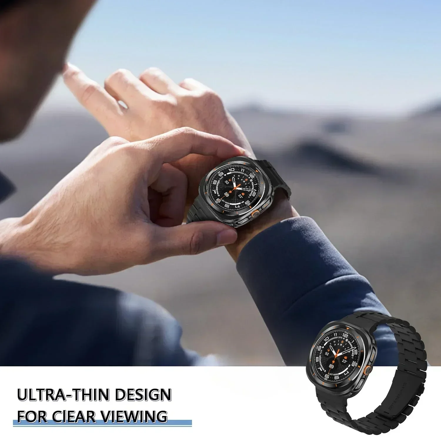 Aluminium Alloy Protective Case For Samsung Galaxy Watch Ultra 47mm Men Cover for SAMSUNG ULTRA 7 Screen Protector Accessories