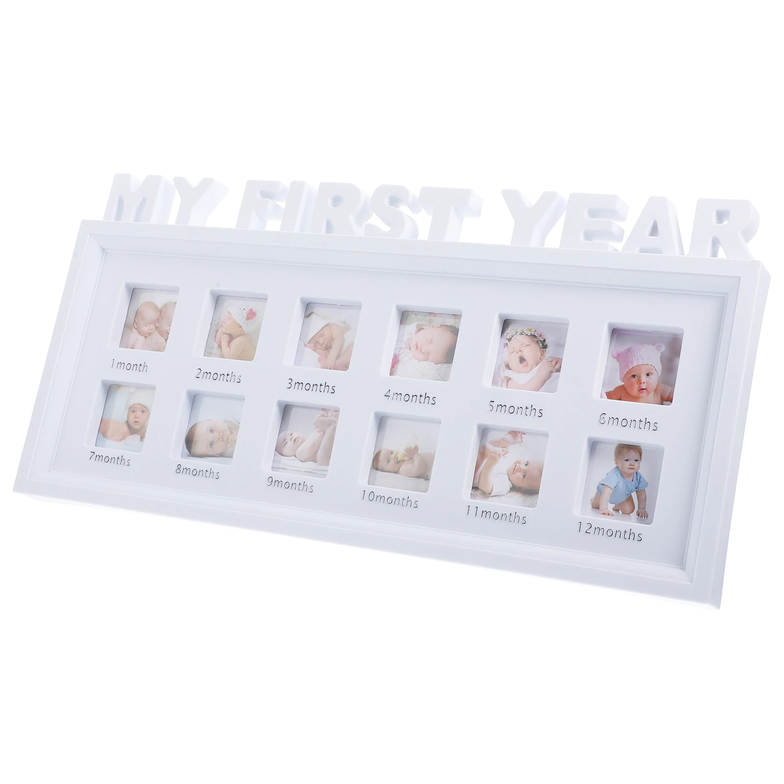 

Мемориальная фоторамка для ребенка, первый год, вехи 12 месяцев, фоторамки для новорожденных девочек и мальчиков, декор для детской комнаты
