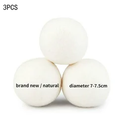 3-pack Wool Dryer Balls-7cm Reusable Softener Laundry Laundry Ball Home Washing Balls Wool Dryer Balls laundry ball for detergen