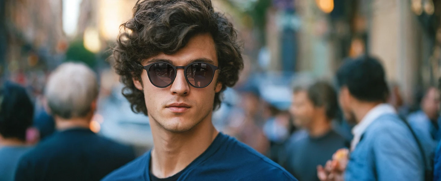 ZENOTTIC Retro polarisierte Sonnenbrille für Herren und Damen, Vintage-Stil, runder Rahmen, Gummibeine, Sonnenbrille, UV400-Schutzbrille – Detail 2