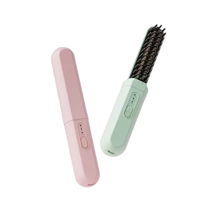 

Cordless Ionic Hair Straightening Comb – Portable Capsule Design Wet/Dry Use, Anti-Frizz & Safe for Home Use