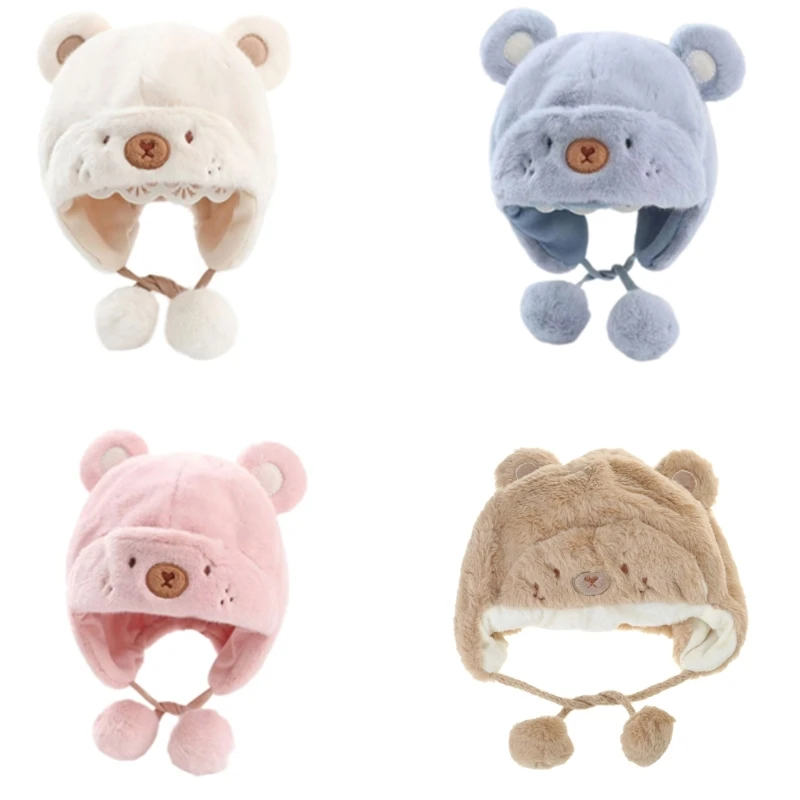 Gorros calentadores orejas para bebé, gorro protector orejas Unisex fibra para clima frío, W3JF