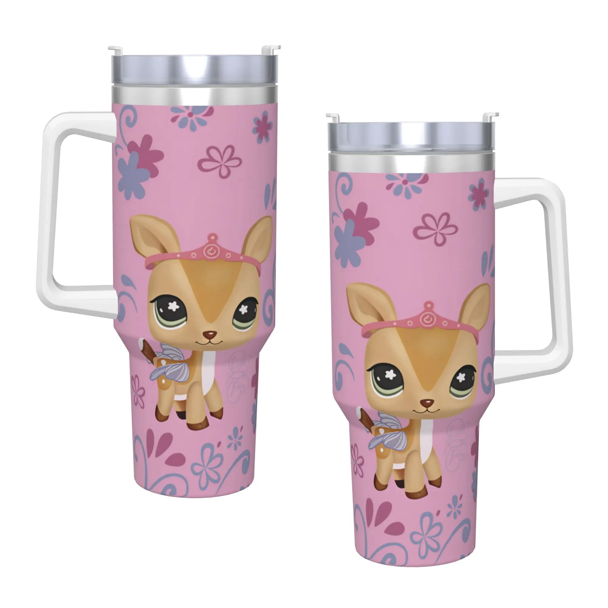 Stainless Steel Tumbler Littlest Pets Shops Thermal Mug  Portable Hot Drinks Car Mugs Driving Graphic Water Bottle