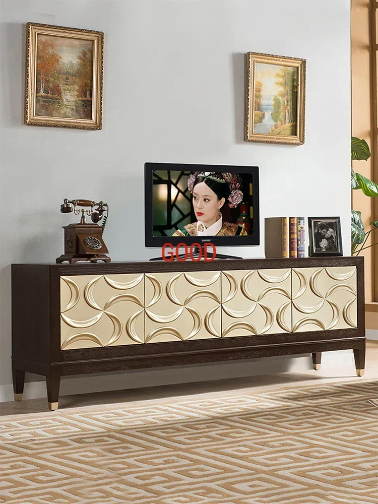 Neoclassical postmodern TV cabinet coffee table combination