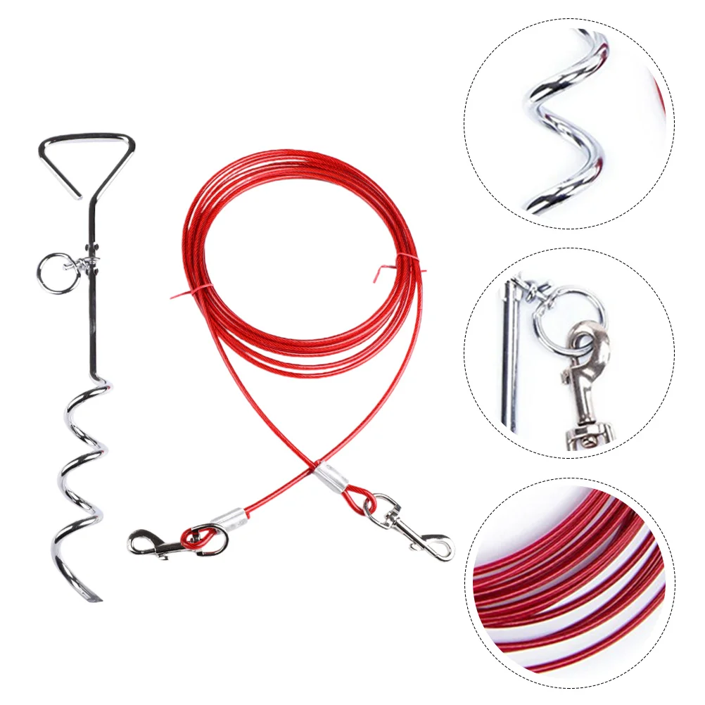 

2 Pcs Pile Dog Outside Tie Anchor Stake Outdoor Pet Tie-Out Ground Yard
