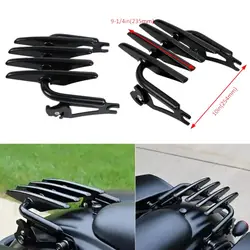 Harley Touring Street Electra Glide Road King FLHT FLHX 2009-2023 용 광택 검정색 분리형 스텔스 장착 수하물 랙