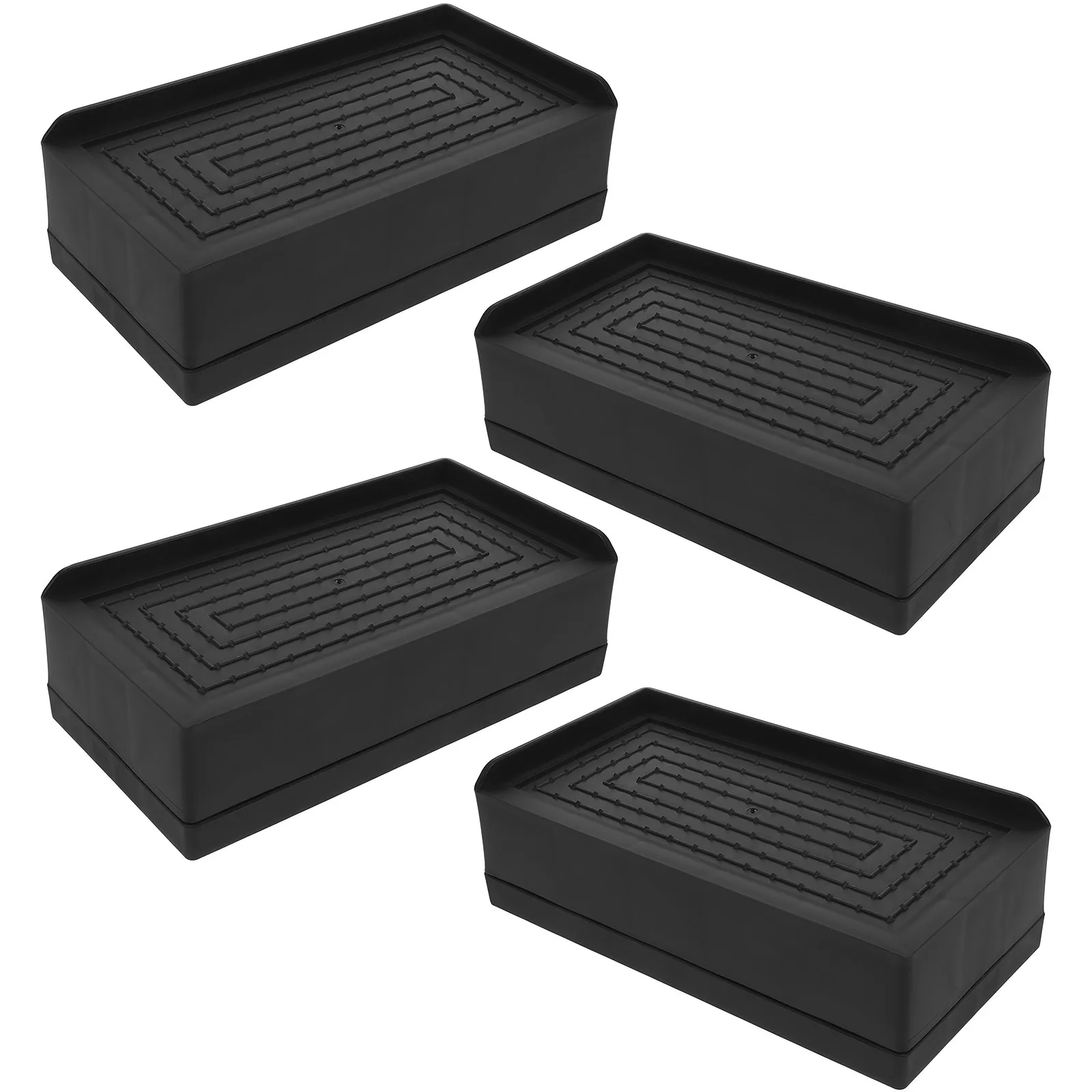 4Pcs Furniture Risers Heavy Duty Adjustable Bed Risers 6 Inch Non Slip Support for Couch Desk Sofa Table Refrigerator