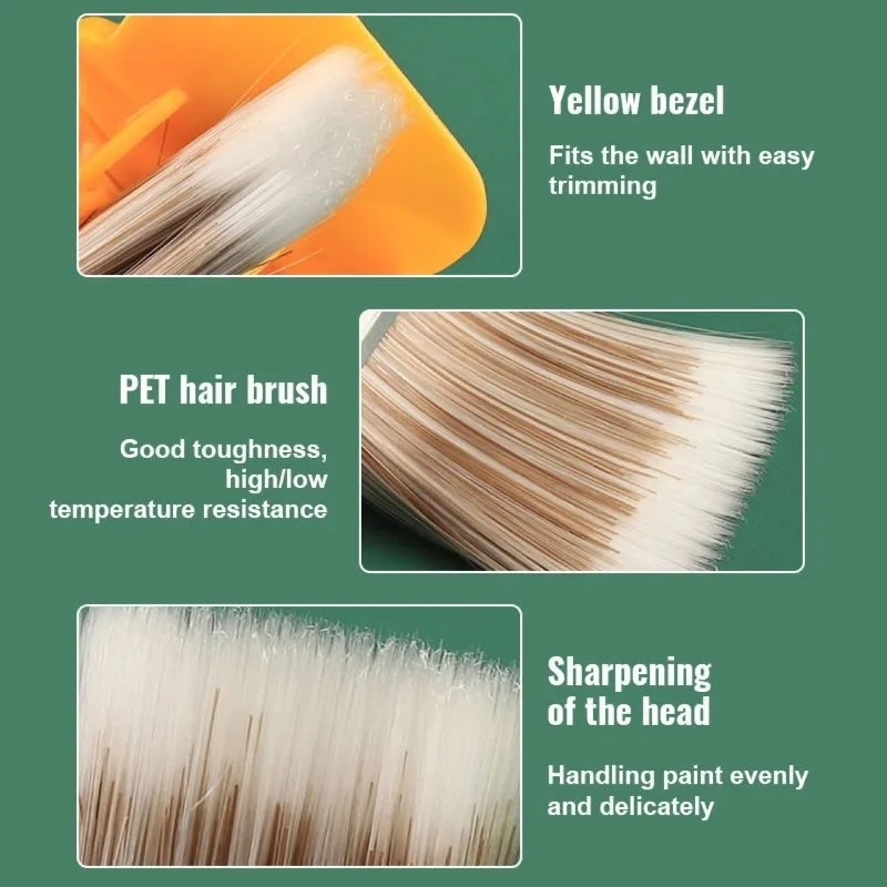 Painting Wall Brushing Corner Interior Concealed Edge Trimming Color Separation Paint Brush Edger Tool Handheld Roller Kit