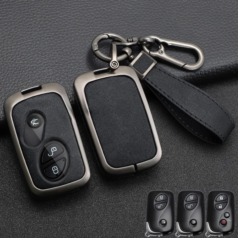 

Zinc Alloy + Leather Car Key Case Full Cover For Lexus RX270 CT200H GX400 ES240 LS460 GX460 RX350 ES350 IS250 GX460 LX570 GS430