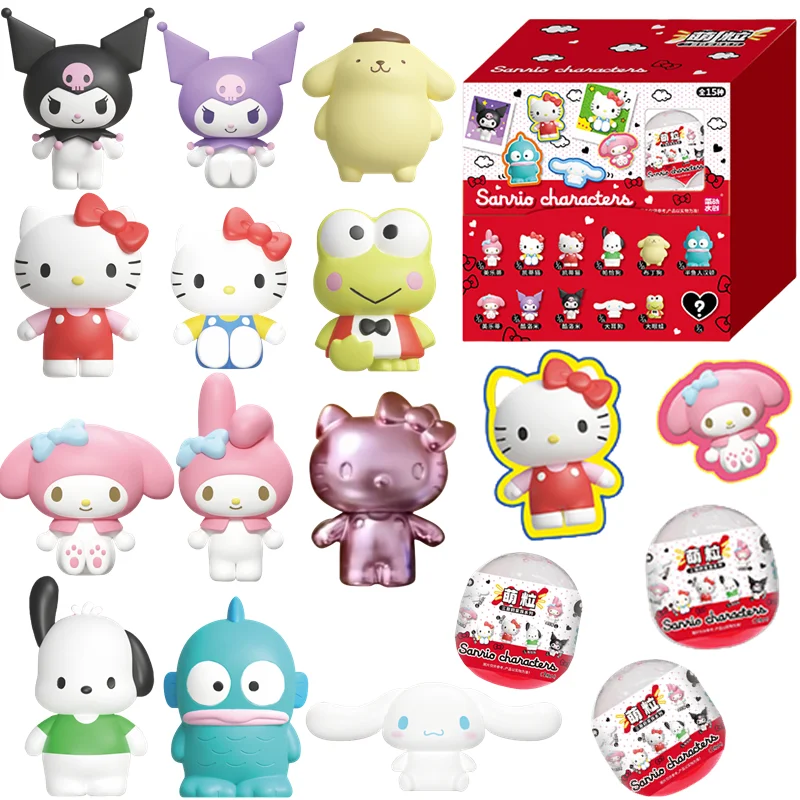 NEUE JANDOON Sanrio Kuromi Hallo Kitty Zimt Pochacco Cartoon Anime Figur Reis Korn Puppe Kapsel Spielzeug Blind Box Geburtstag Geschenk