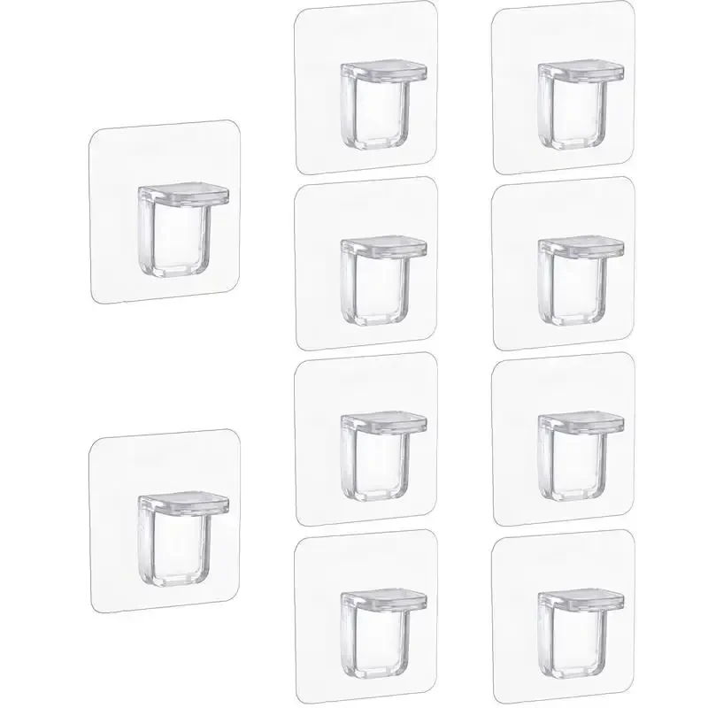 4/10pcs Adhesive Shelf Support Pegs Shelf Support Adhesive Pegs Closet Cabinet Shelf Support Clips Wall Hangers Strong Holders