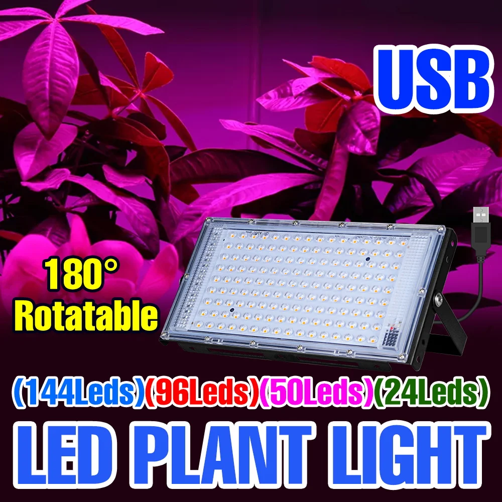 

USB DC5V LED Grow Light Full Spectrum Plant Lamp Indoor Flower Hydroponic Greenhouse Tent Tomato Vegetables Cultivation Lightin