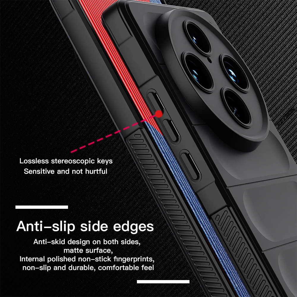 KEYSION Shockproof Case for VIVO X100 Pro 5G X90 Pro+ Plus Anti-skid Soft Silicone Phone Back Cover for iQOO 12 Pro 11 Z7 Z7X 5G