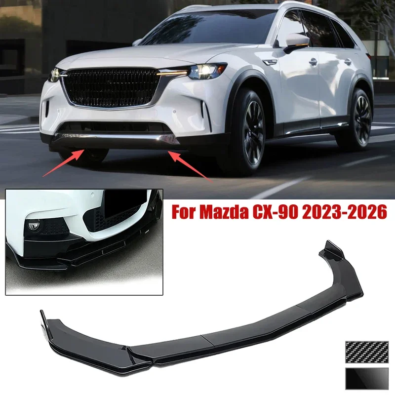 5pcs Front Bumper Shovel For Mazda CX-90 2023-2026 Spoiler Front Bumper Deflector Anti Scratch Protection Device Accessories