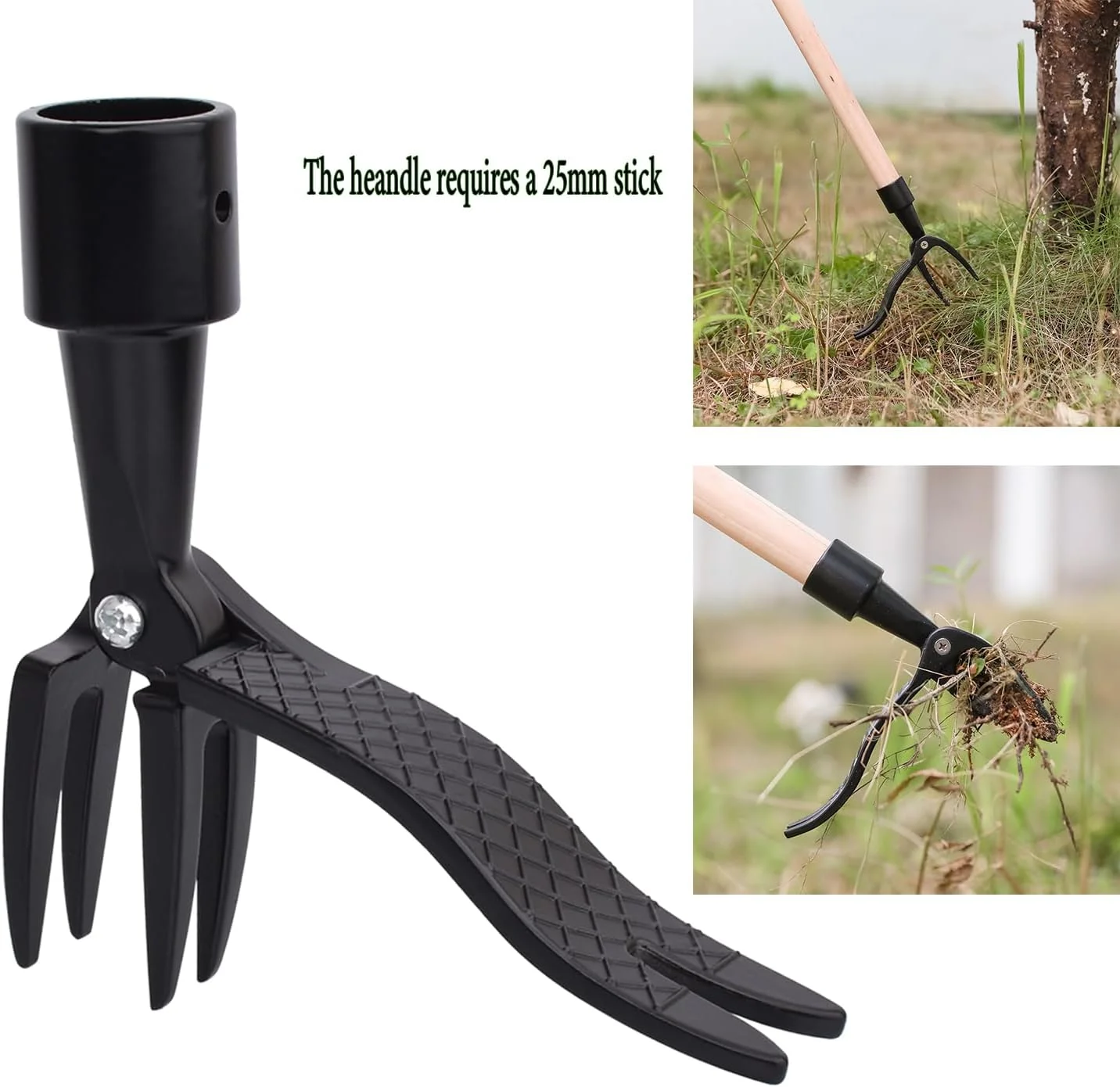 Stand Up Weed Puller Claw Tool Engineering Plastic Weeding Head Replacement Garden Foot Pedal Digging Grass Shovel Root Remover