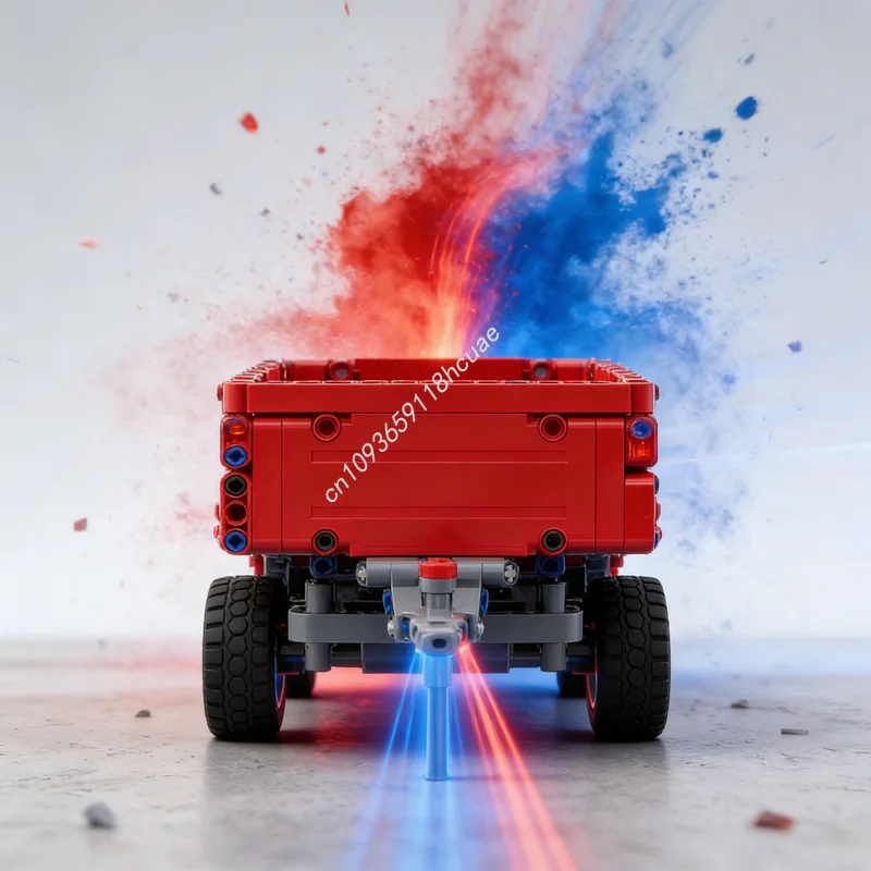 

287 деталей MOC, технический одноосный самосвальный прицеп, модель LS, конструктор, архитектурная игрушка, развивающий конструктор, рождественский подарок для детей