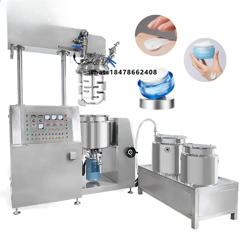 High Frequency 50L Cosmetic Cream Emulsifying Equipment Vacuum Mixer Emulsifying Homogenizer Cream Making Machine