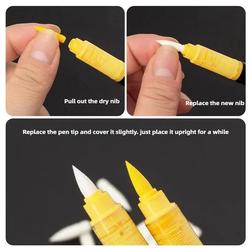 Replacement Cores for Acrylic Paint GuangNa Markers Soft Brush Core Rock Tips DIY for kids Painting School Supplies Stationery